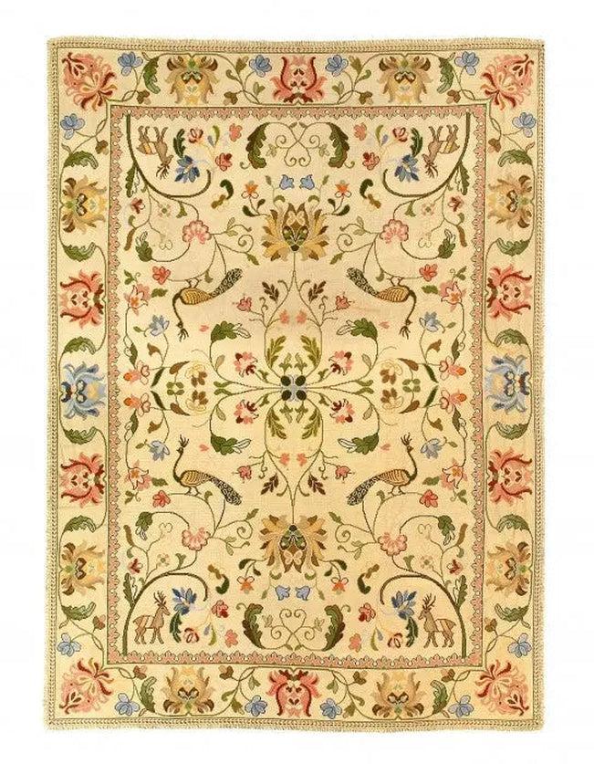 Canvello Ivory Fine Hand Knotted Turkish Rug 9'6'' X 13'2'' - Canvello