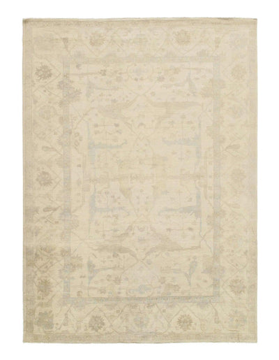 Canvello Ivory Fine hand Oushak Design Rug - 10' X 14' - Canvello