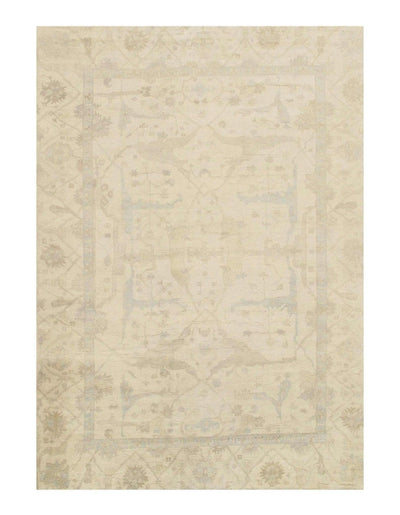 Canvello Ivory Fine hand Oushak Design Rug - 10' X 14' - Canvello