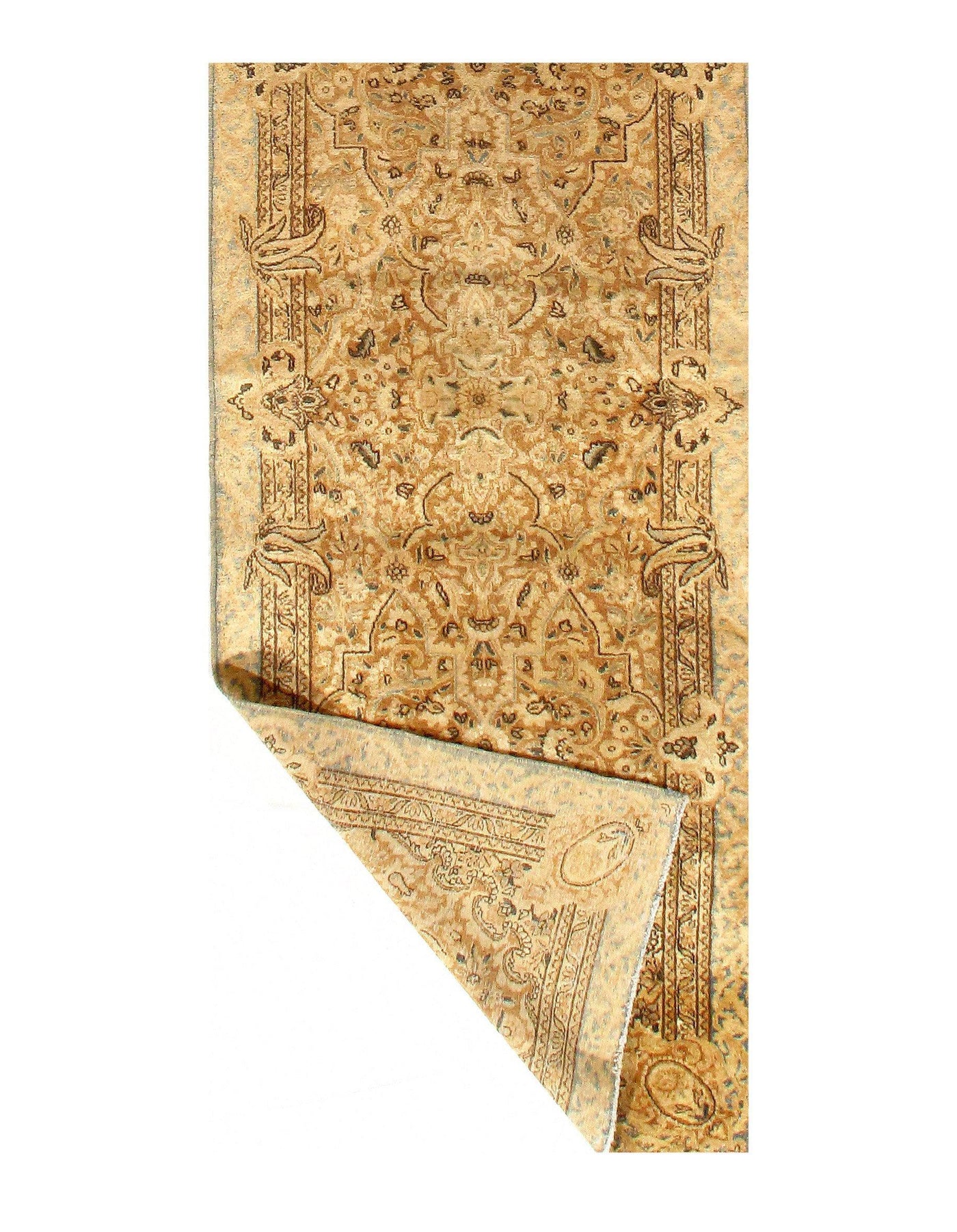 Ivory Fine Persian Hand Knotted Kerman Runner 2'11'' X 19'5''