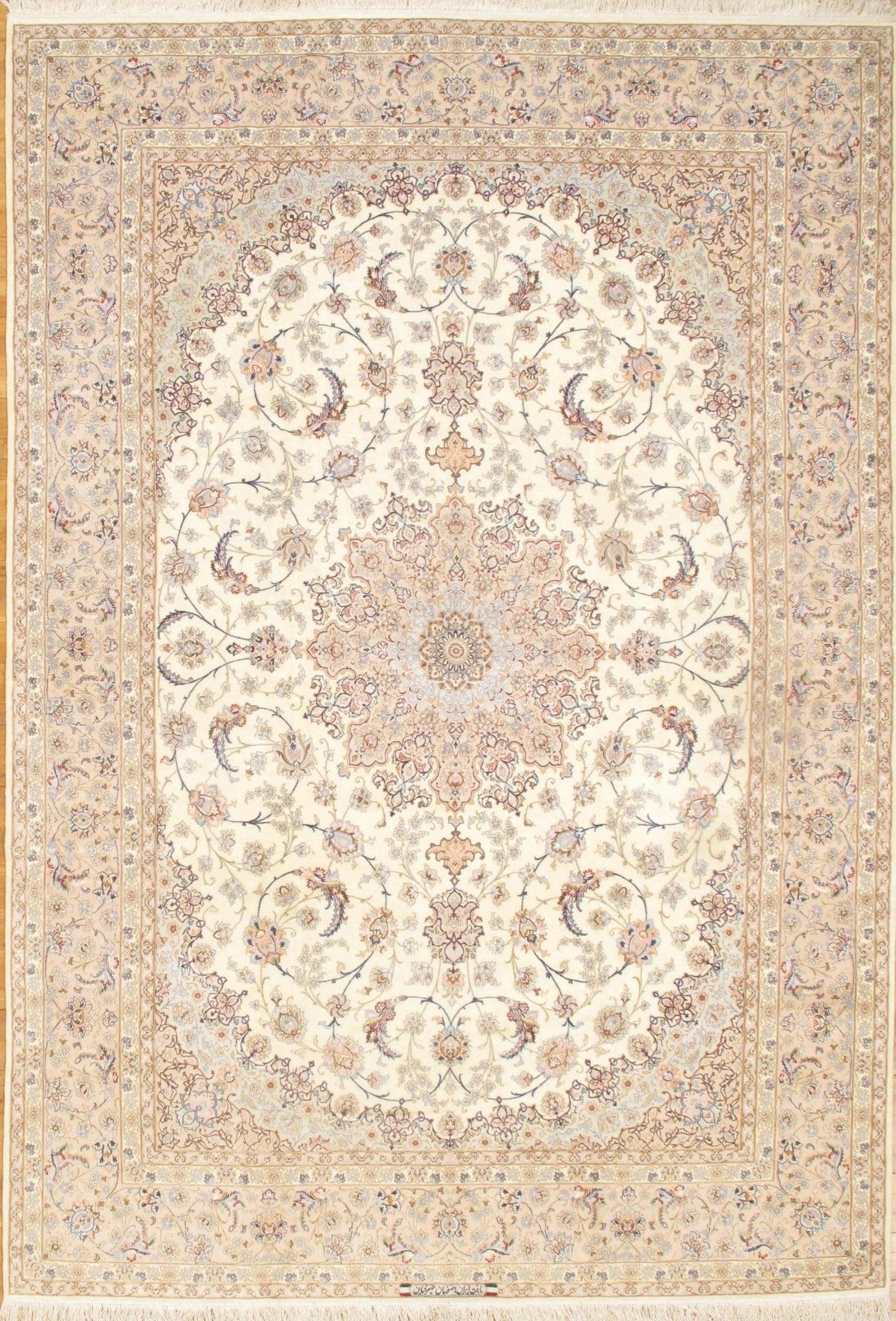 Canvello Ivory Fine Silkroad Isfahan 8'3'' X 12' - Canvello