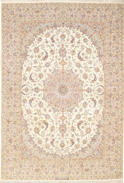 Canvello Ivory Fine Silkroad Isfahan 8'3'' X 12' - Canvello