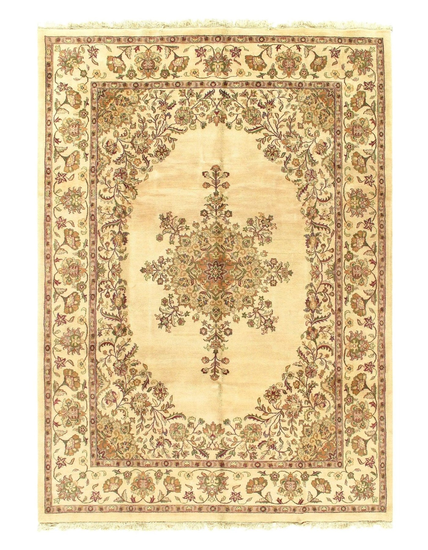 Canvello Ivory Fine Silkroad Tabriz Design 8' X 11' - Canvello