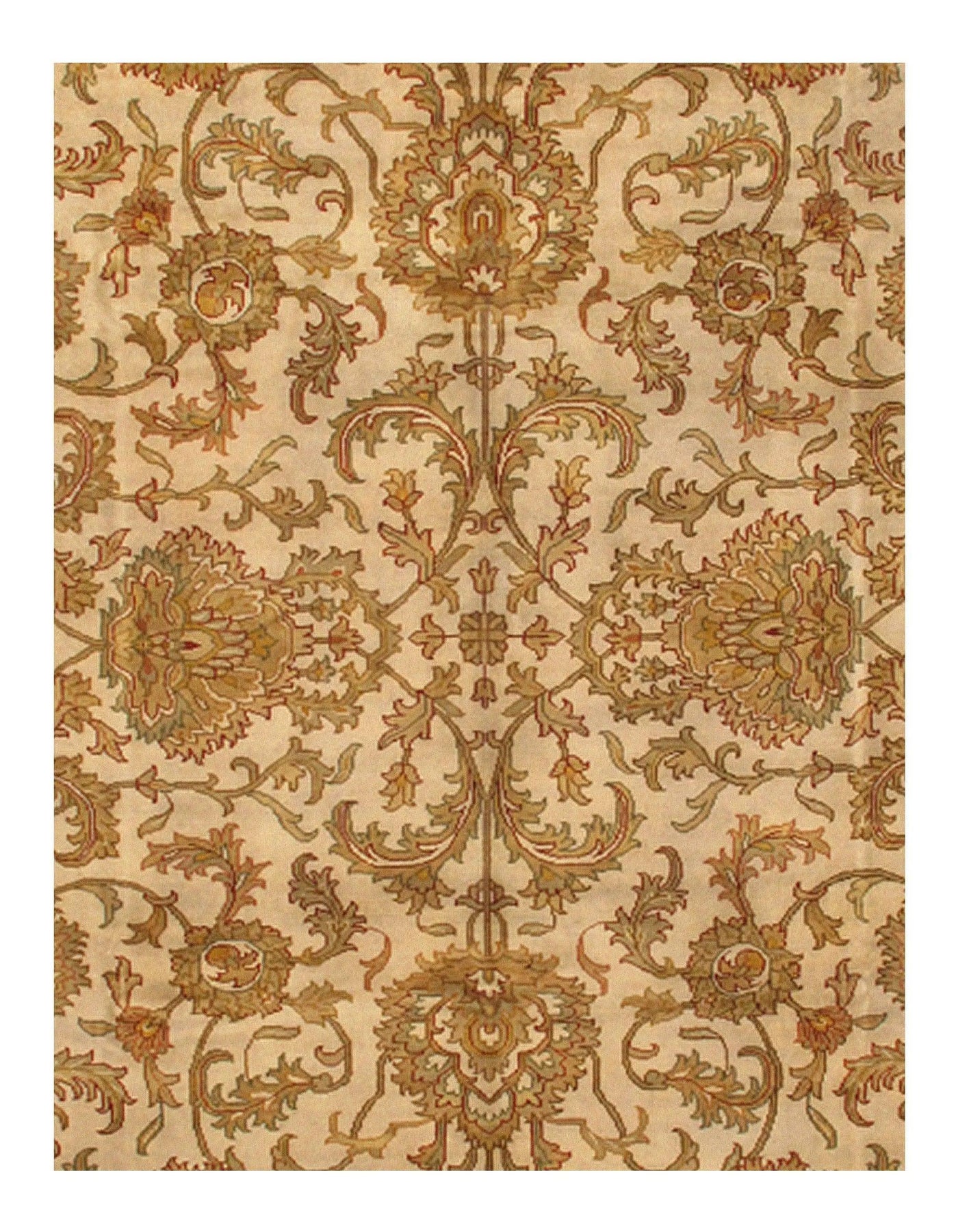 Ivory Fine Persian Tabriz design rug - 8' X 10'