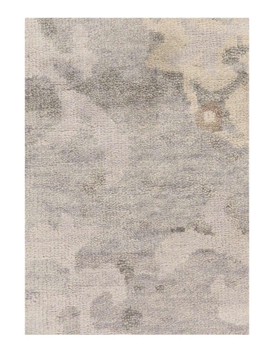 Canvello Ivory Hand Knotted Modern Rug - 5'9'' X 8'11''
