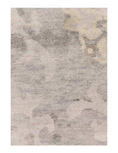 Canvello Ivory Hand Knotted Modern Rug - 5'9'' X 8'11'' - Canvello