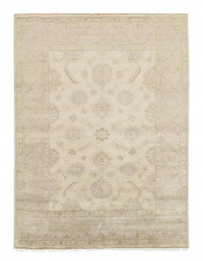 Canvello Ivory Hand Knotted Oushak design 8'1'' X 10'2'' - Canvello