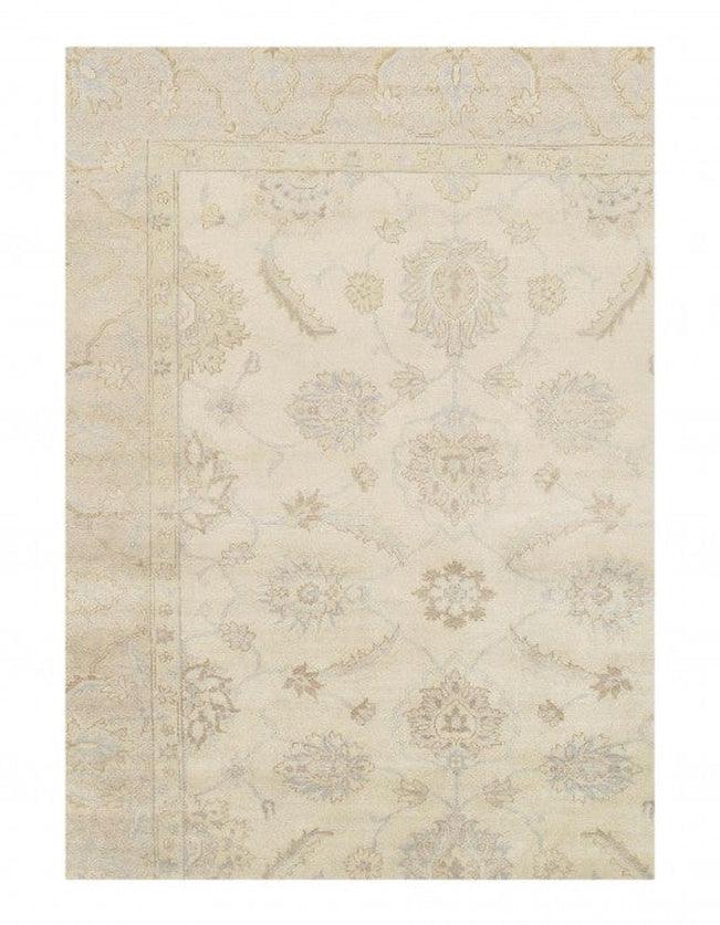 Canvello Ivory Hand Knotted Oushak design 8'1'' X 10'2'' - Canvello