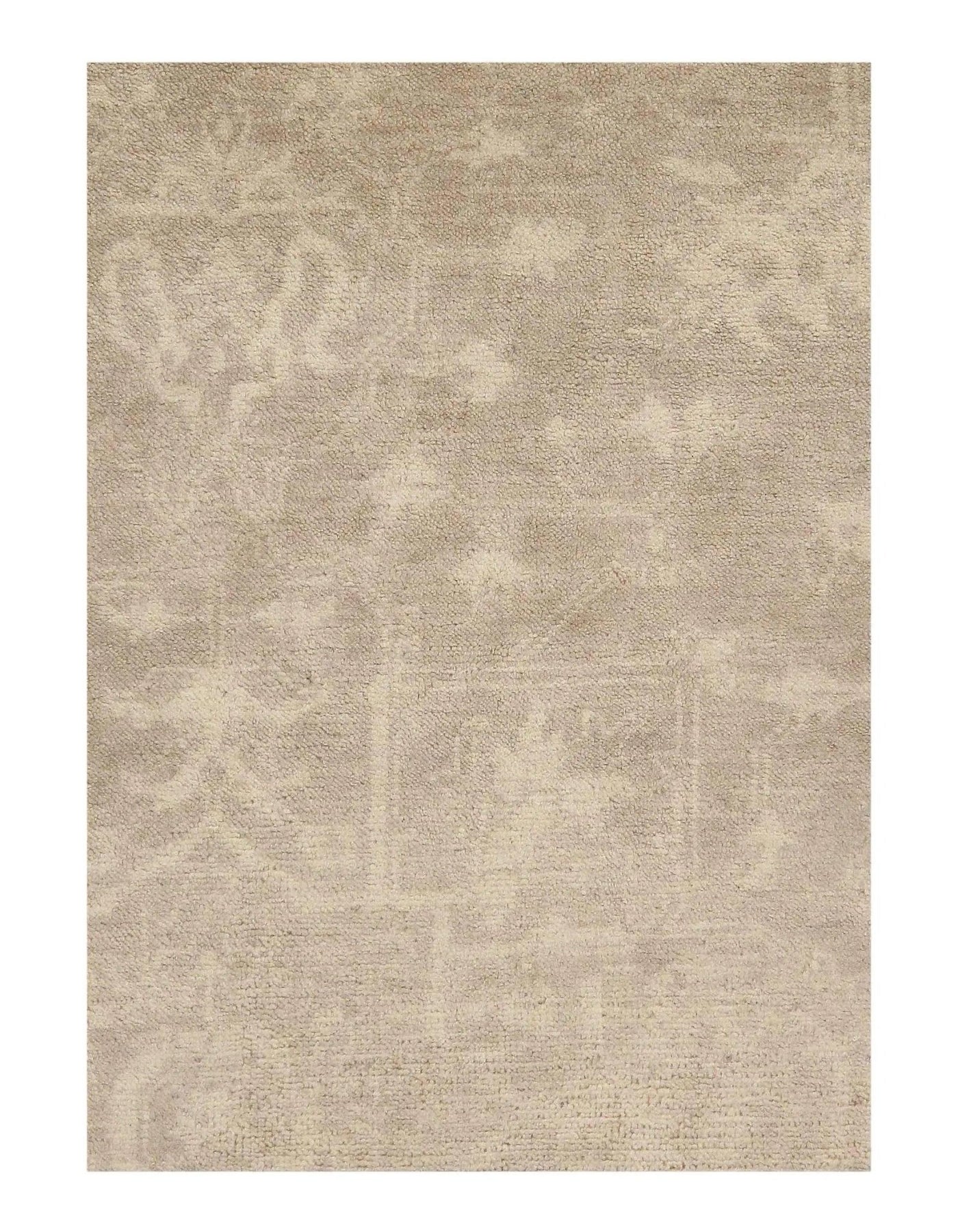 Canvello Ivory Hand Knotted Oushak design Rug - 8' X 9'5" - Canvello