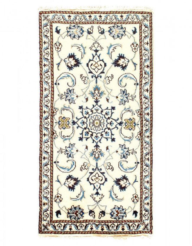 Canvello Ivory Hand Knotted Persian Nain Rug - 2'4'' X 4'5''