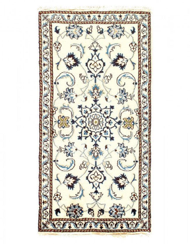 Canvello Ivory Hand Knotted Silkroad Nain Rug - 2'4'' X 4'5'' - Canvello