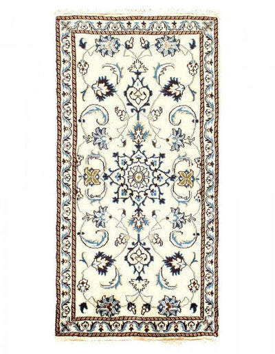 Canvello Ivory Hand Knotted Silkroad Nain Rug - 2'4'' X 4'5'' - Canvello