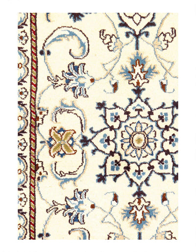 Canvello Ivory Hand Knotted Silkroad Nain Rug - 2'4'' X 4'5'' - Canvello