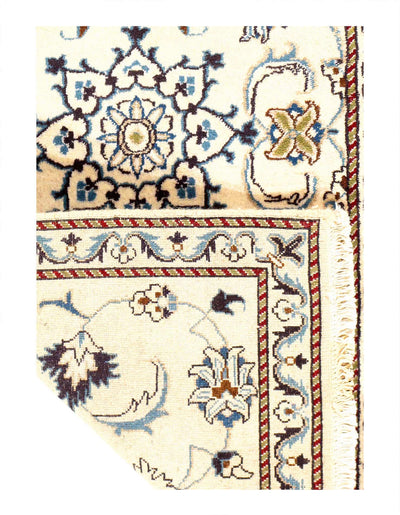 Canvello Ivory Hand Knotted Silkroad Nain Rug - 2'4'' X 4'5'' - Canvello