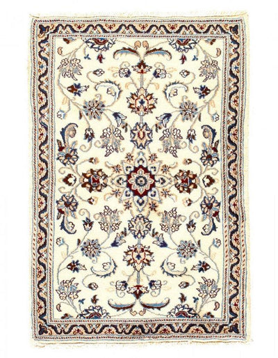 Canvello Ivory Hand Knotted Silkroad Nain Rug - 3' X 5' - Canvello