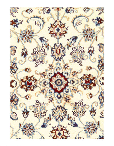 Canvello Ivory Hand Knotted Silkroad Nain Rug - 3' X 5' - Canvello