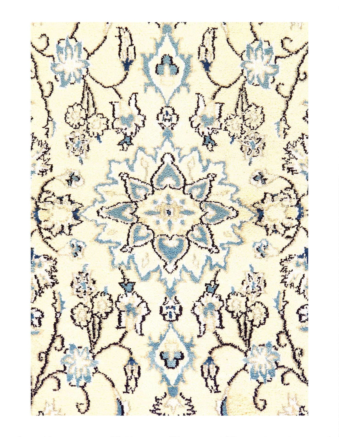 Canvello Ivory Hand Knotted Silkroad Nain Rug - 3' X 5' - Canvello