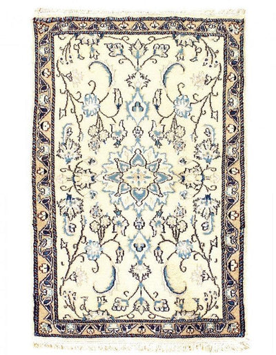 Canvello Ivory Hand Knotted Silkroad Nain Rug - 3' X 5' - Canvello