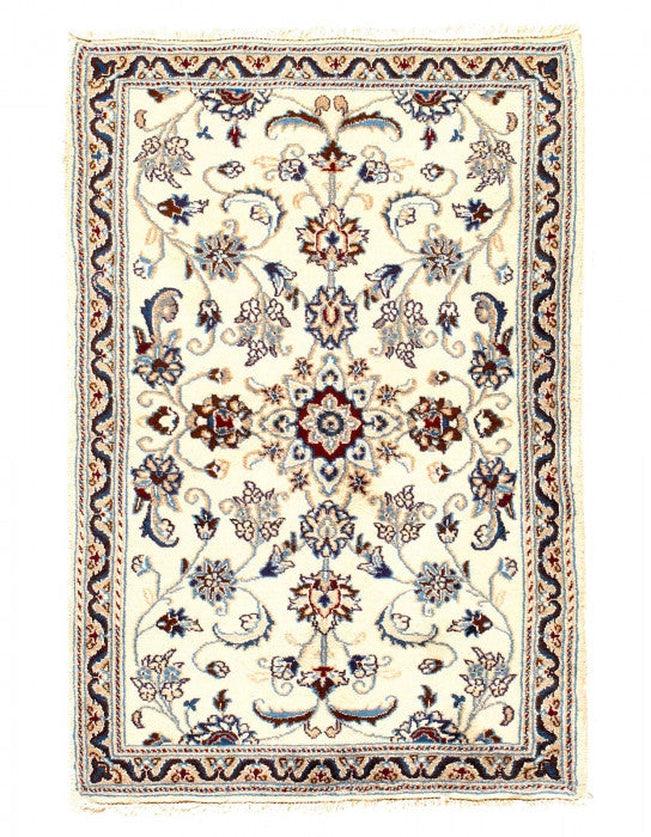 Canvello Ivory Hand Knotted Persian Nain Rug - 3' X 5'