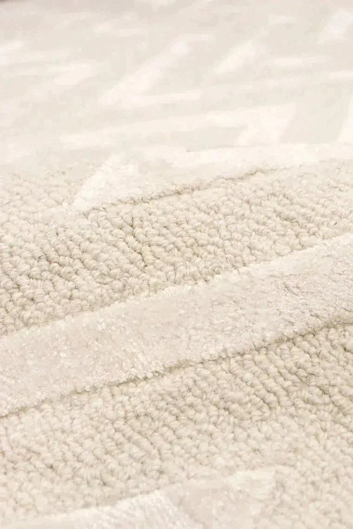 Canvello Ivory Hand - Tufted Wool And Silk Rug - 8'9" X 11'9" - Canvello