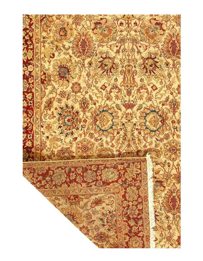 Canvello Ivory Indian Agra Rug - 6' X 9' - Canvello