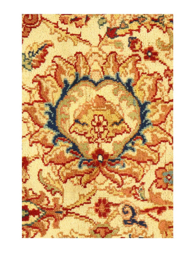 Canvello Ivory Indian Agra Rug - 6' X 9' - Canvello