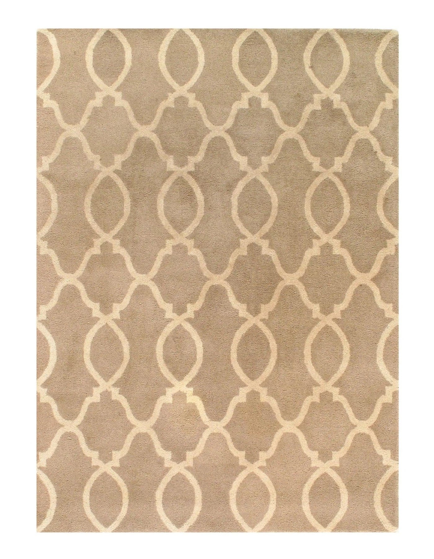 Canvello Ivory Indian Modern Rug - 5' X 7' - Canvello