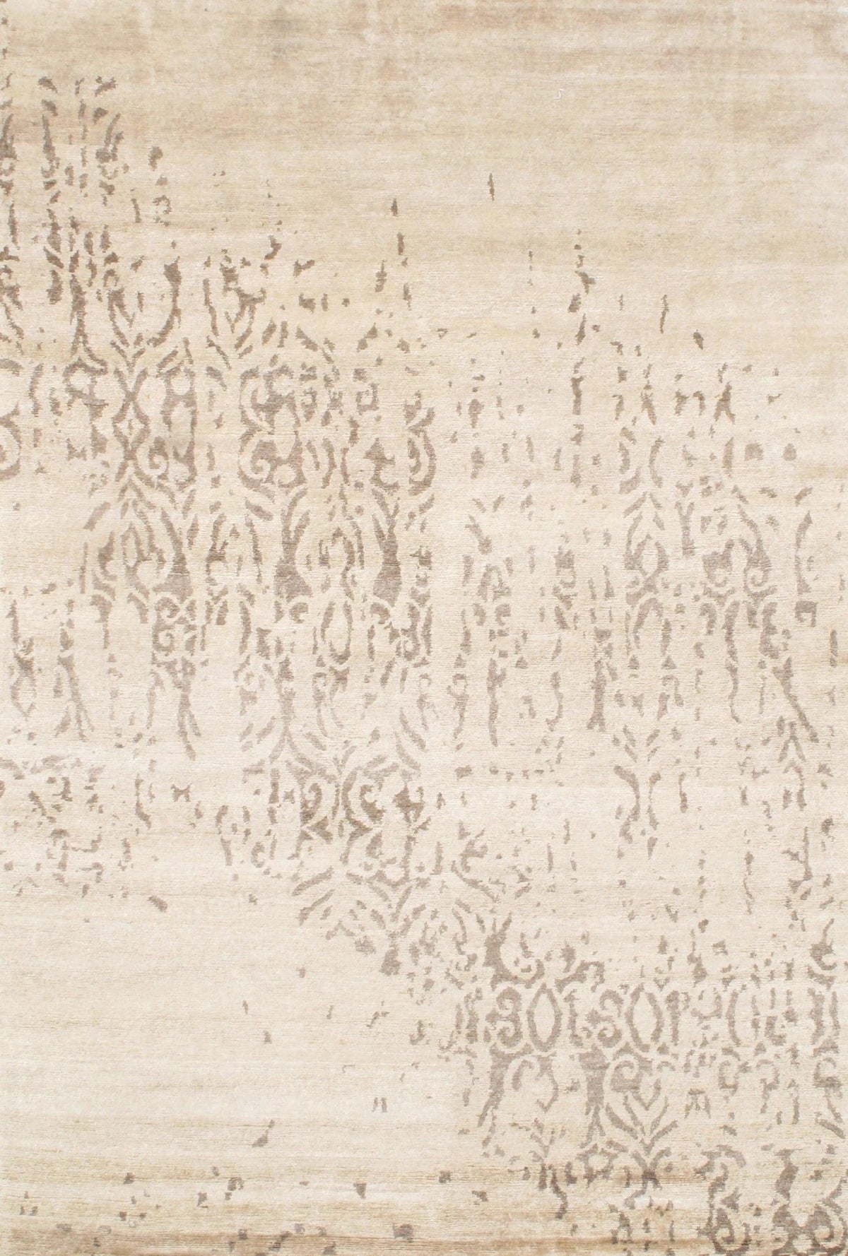 Canvello 象牙色現代竹絲地毯 - 6' X 9'