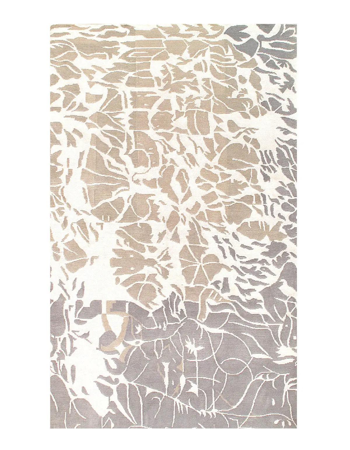 Canvello Ivory Modern Tibetan Rug - 5' X 8' - Canvello