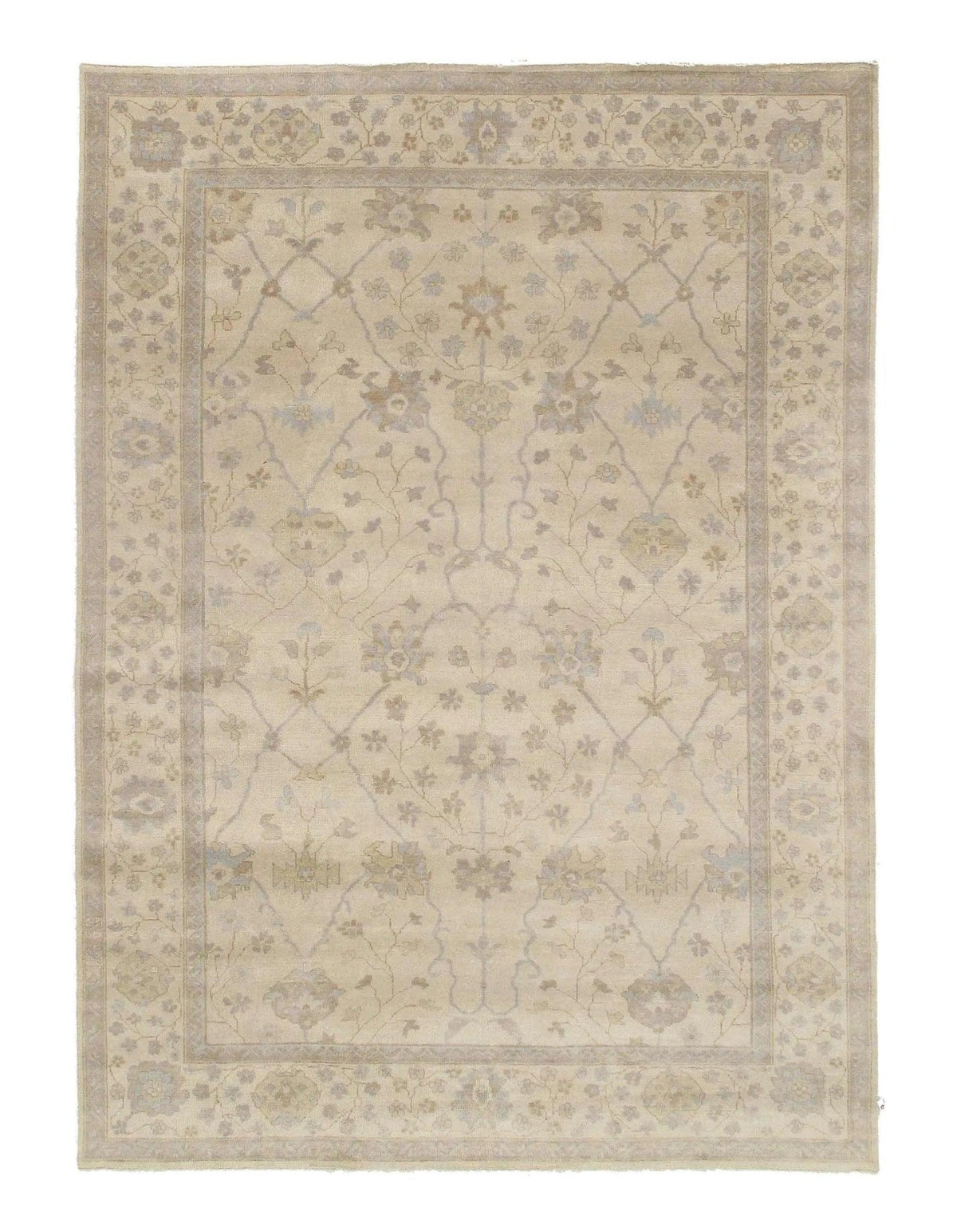 Alfombra con diseño original de Oushak en marfil de Canvello - 8' X 11'