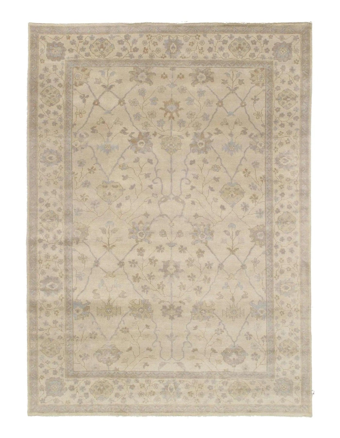 Canvello Ivory Original Oushak Design Rug - 8' X 11' - Canvello