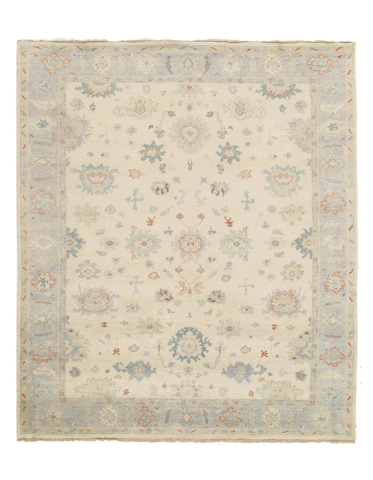 Canvello Ivory Original Oushak Design Rug - 8' X 11'
