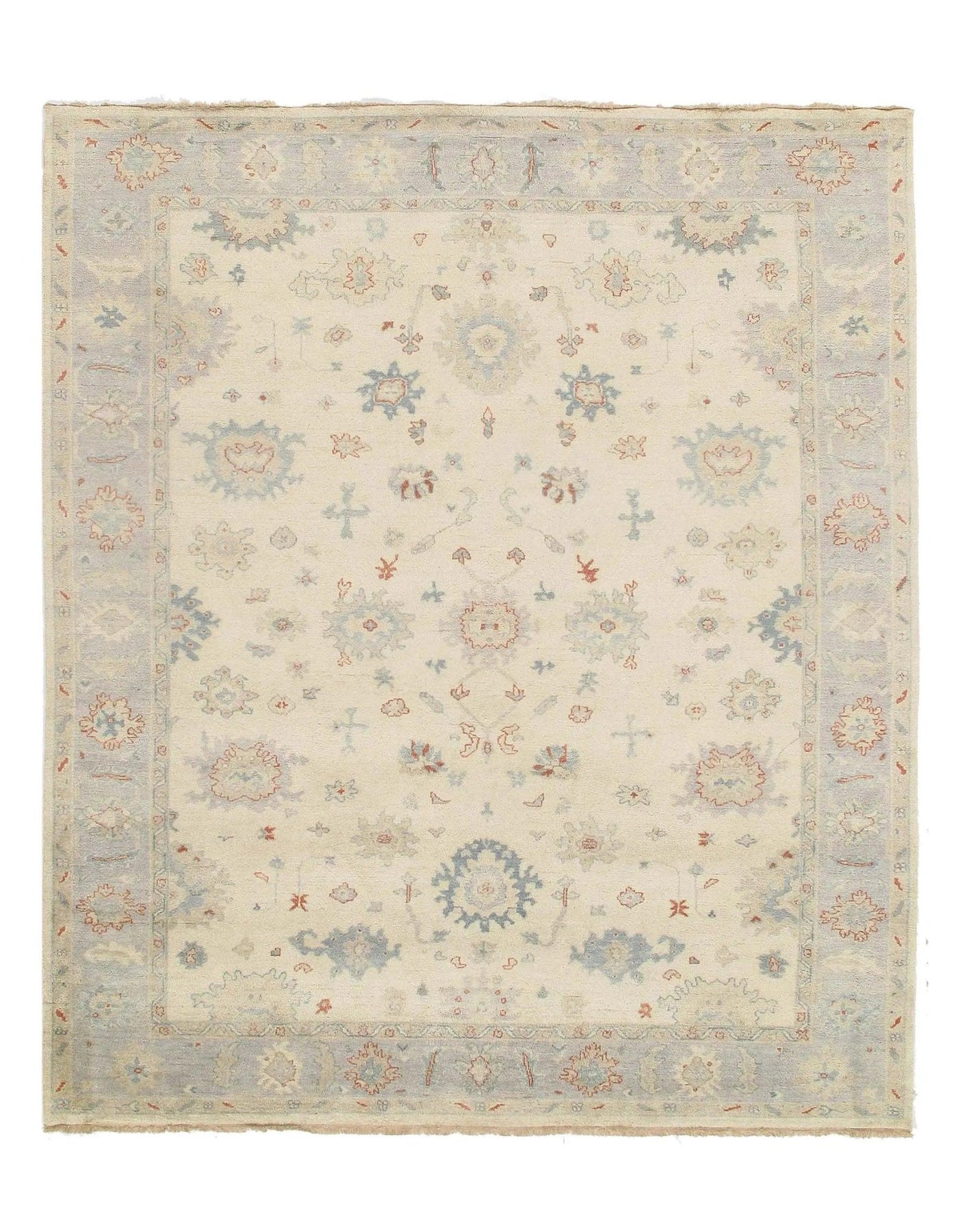 Canvello Ivory Original Oushak Design Rug - 8' X 11' - Canvello