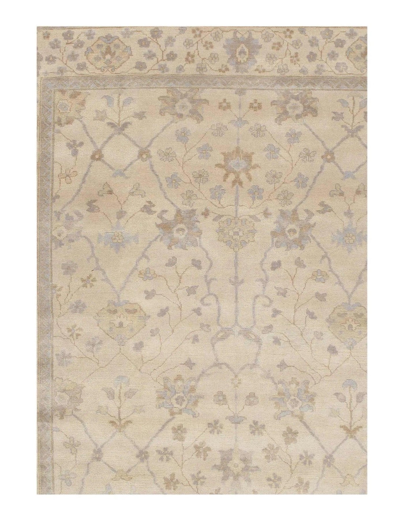 Canvello Ivory Original Oushak Design Rug - 8' X 11' - Canvello