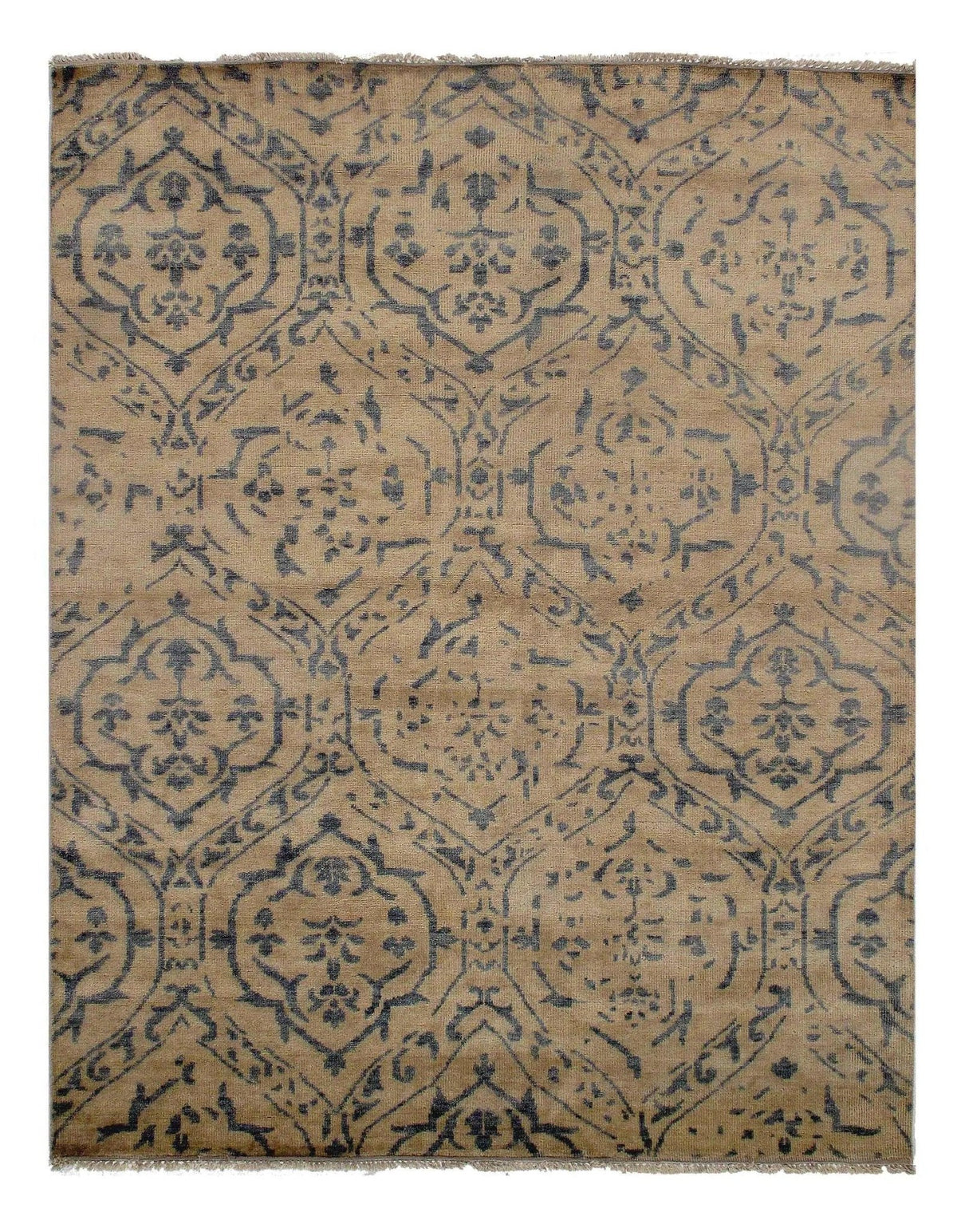 Canvello Ivory Oushak Design Rug - 8' x 10'