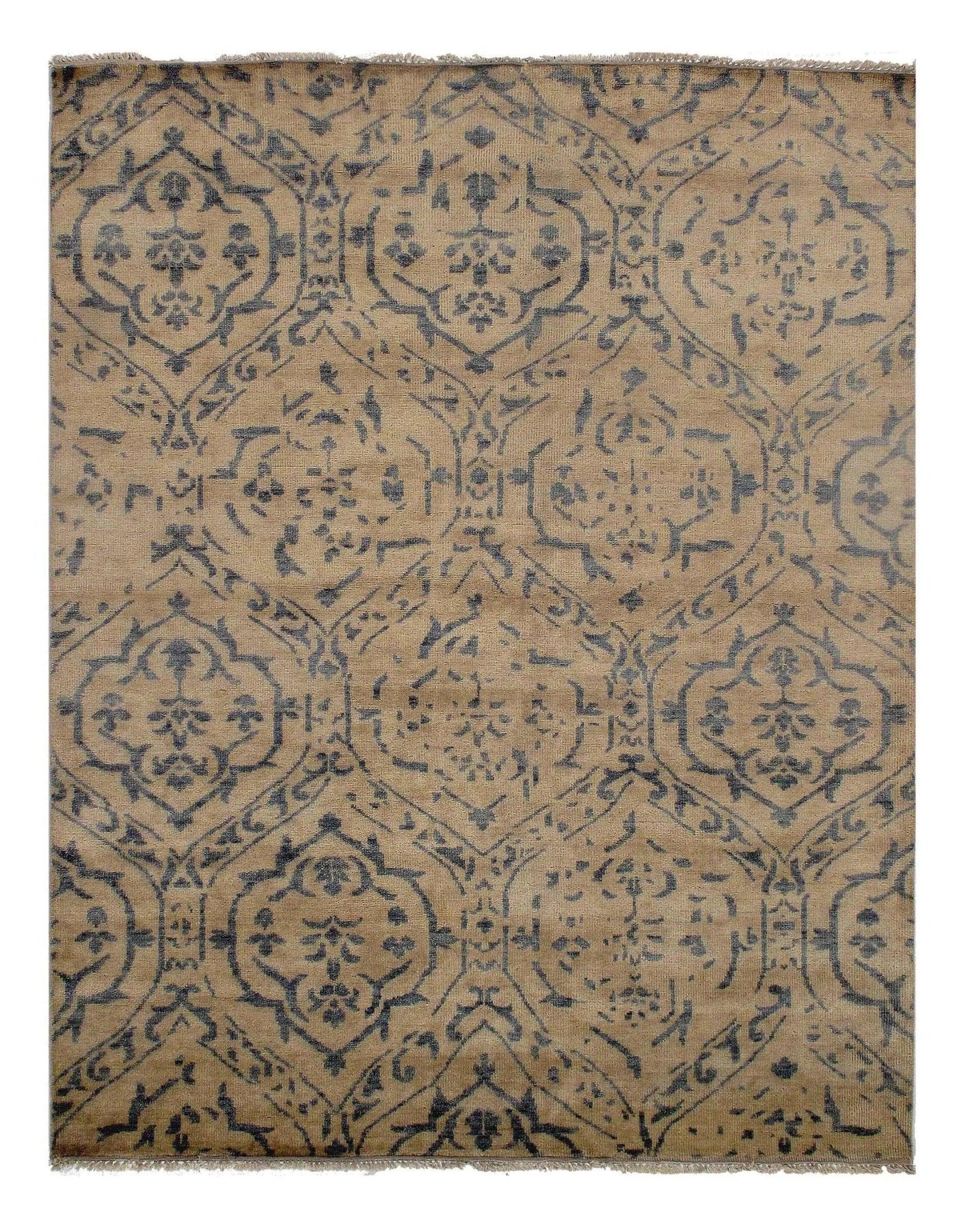 Canvello Ivory Oushak Design Rug - 8' x 10' - Canvello