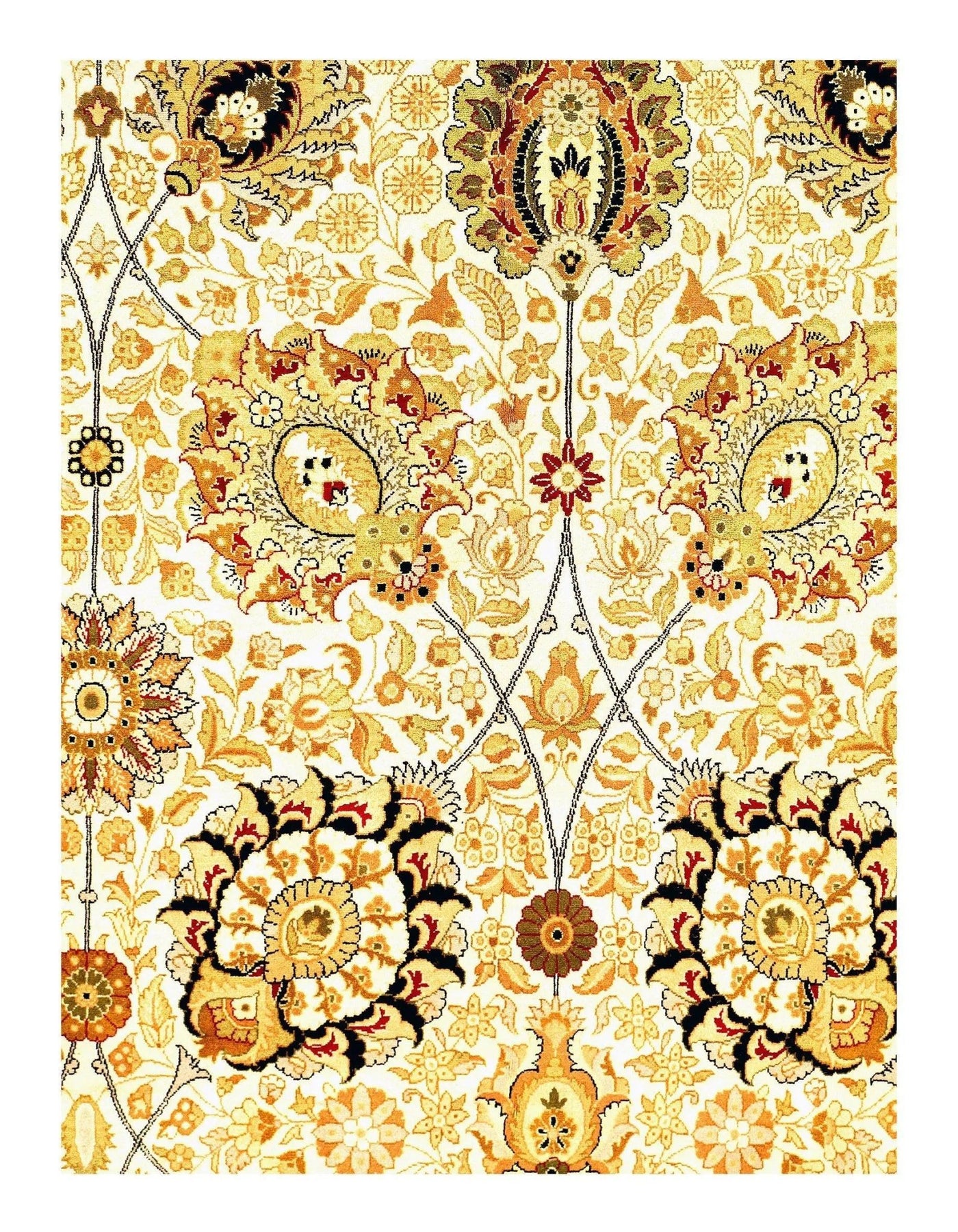 Canvello Ivory Pak Silkroad Tabriz Rug - 8' X 10' - Canvello