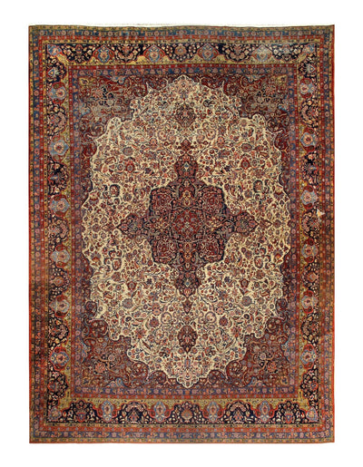 Canvello Ivory Silkroad Antique Kashan - 10' X 14' - Canvello