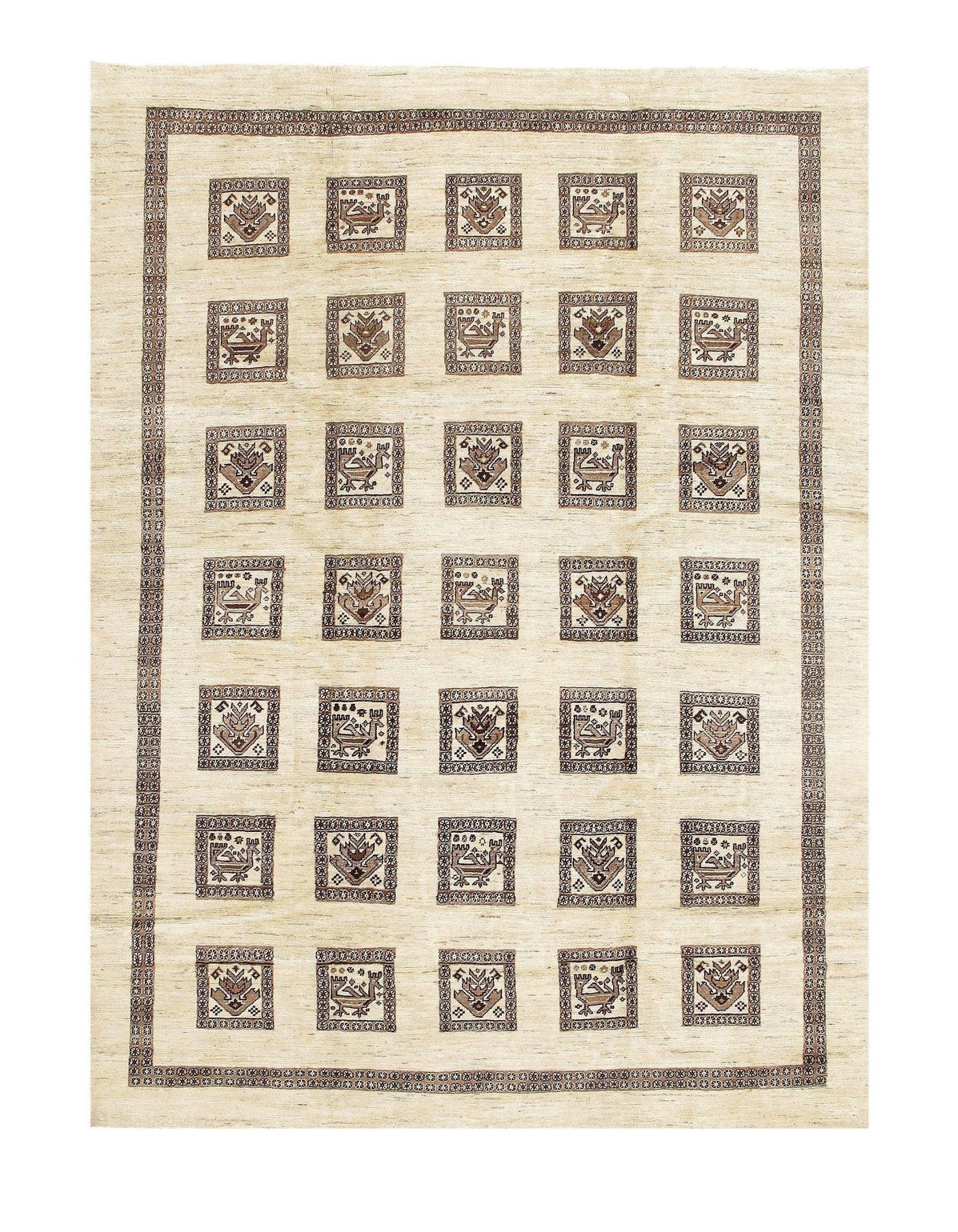 Canvello Ivory Silkroad Gabbeh Rug - 8'3" X 11'2" - Canvello