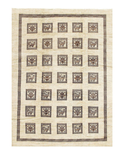 Canvello Ivory Silkroad Gabbeh Rug - 8'3" X 11'2" - Canvello