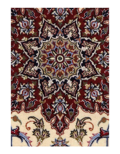 Canvello Ivory Silkroad Isfahan Serafian Rug - 3'8" X 5'4" - Canvello