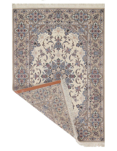 Canvello Ivory Silkroad Isfahan silk & wool - 3'7" X 5'3" - Canvello