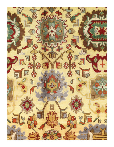 Canvello Ivory Silkroad Mahal design Rug - 10' X 14' - Canvello