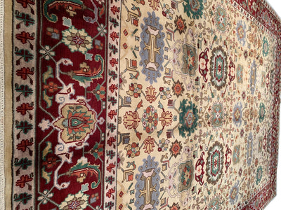 Canvello Ivory Silkroad Mahal design Rug - 10' X 14' - Canvello