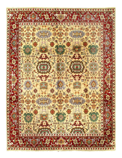 Canvello Ivory Silkroad Mahal design Rug - 10' X 14' - Canvello