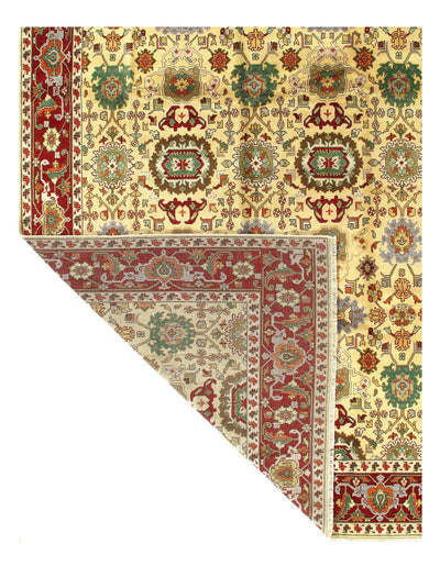 Canvello Ivory Silkroad Mahal design Rug - 10' X 14' - Canvello