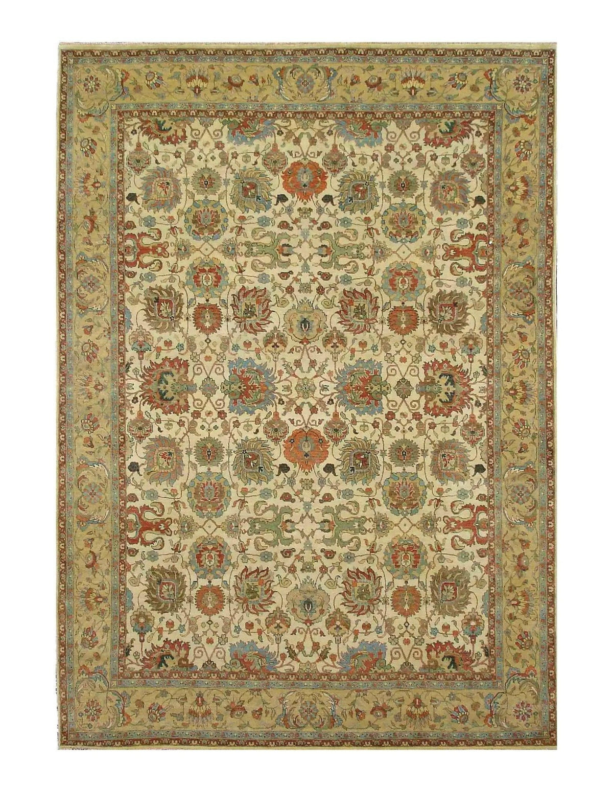 Canvello Ivory Silkroad Mahal 設計地毯 - 9' X 12'