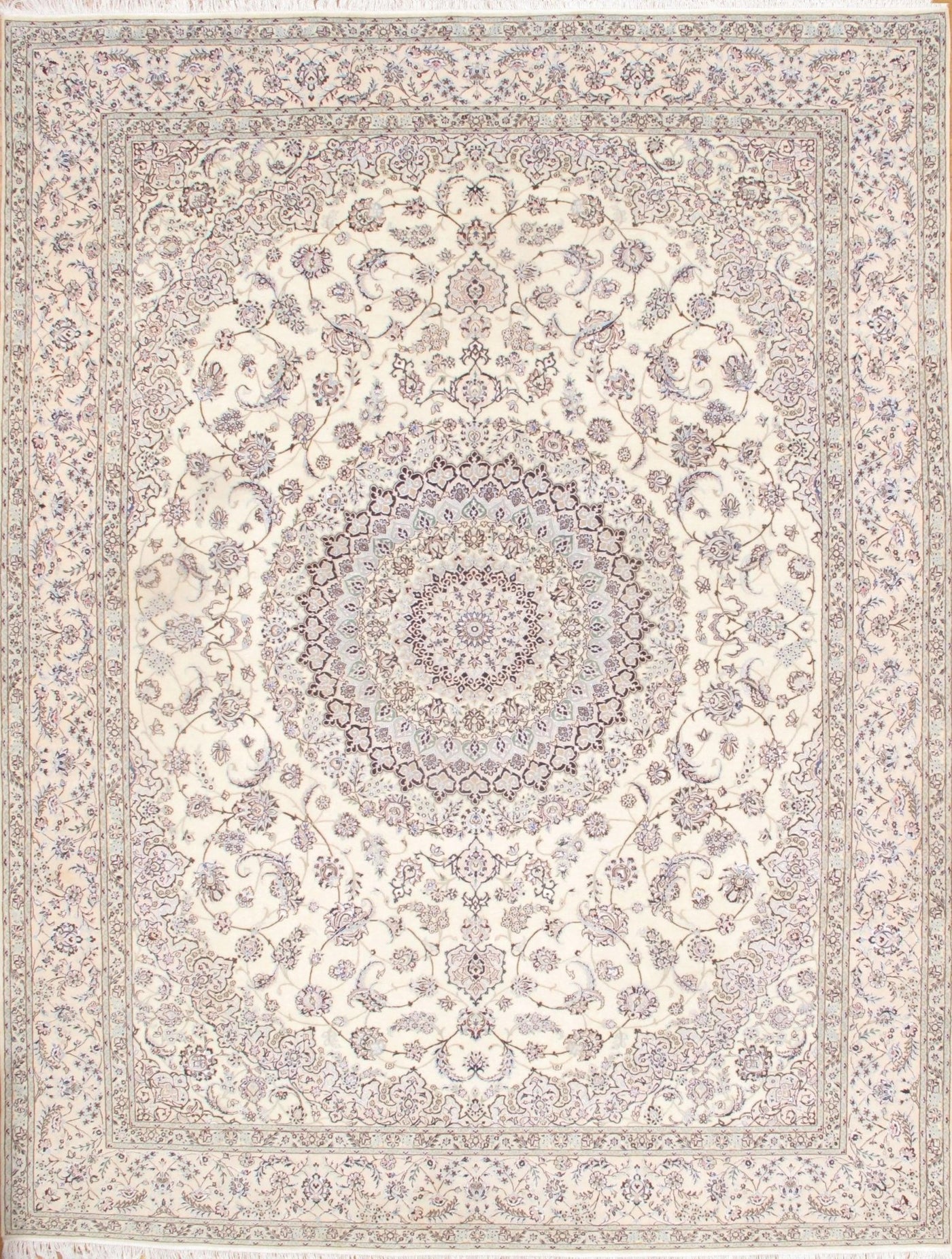 Canvello Ivory Silkroad Nain 6L silk & wool 10'.1'' x 13'.5'' - Canvello