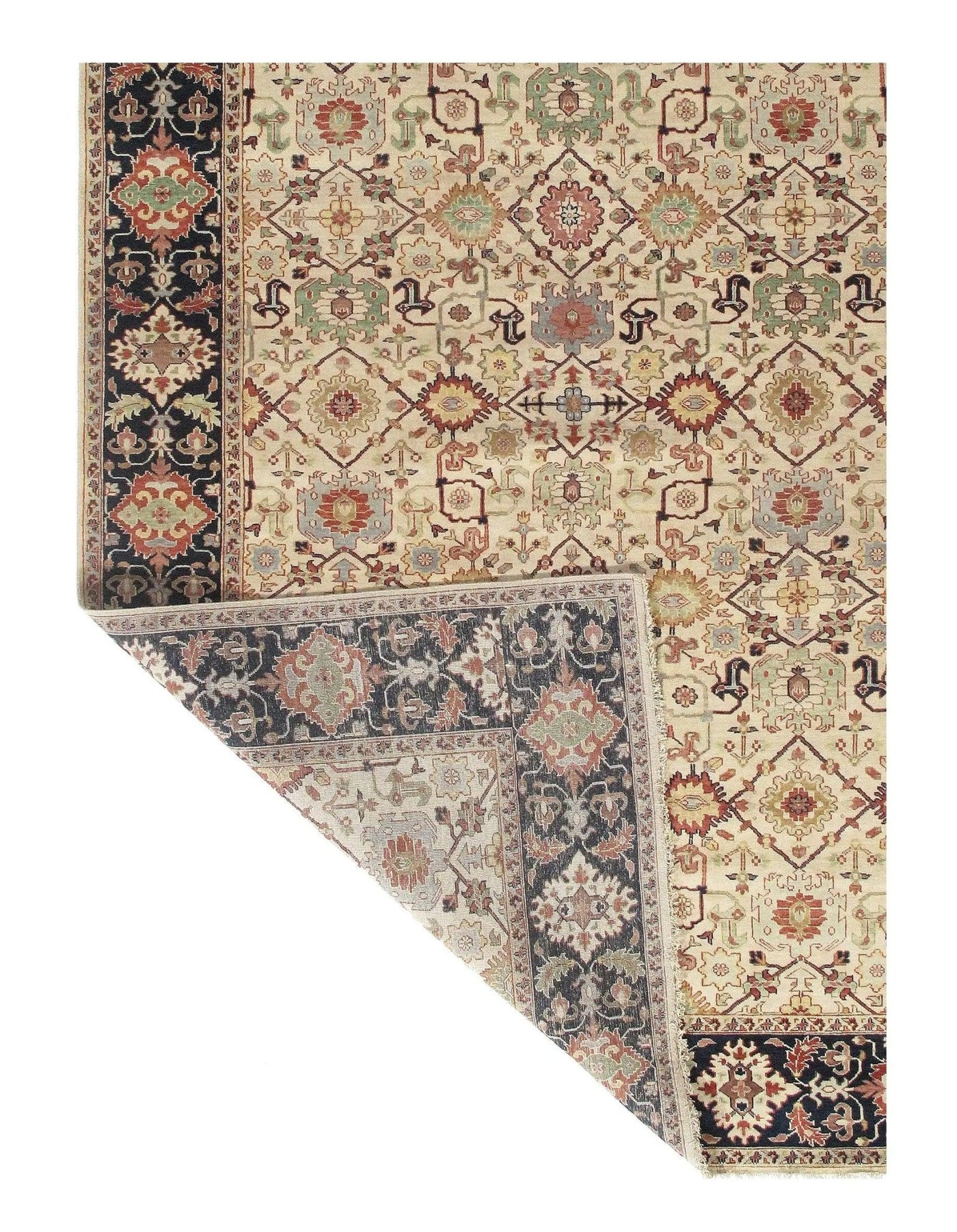 Canvello Ivory Silkroad Serapi design Rug - 9' X 12' - Canvello