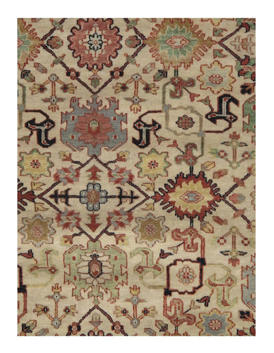 Canvello Ivory Silkroad Serapi design Rug - 9' X 12' - Canvello